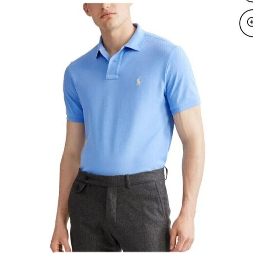 Polo Ralph Lauren Mens Light Blue Polo Shirt Large - Picture 4 of 8